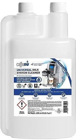 Milk Frother Cleaner. 1000ml Alkaline Milk System Cleaner For Coffee Cleaning. Espresso Machine and Barista Accessories. Up to 32 Cleans.