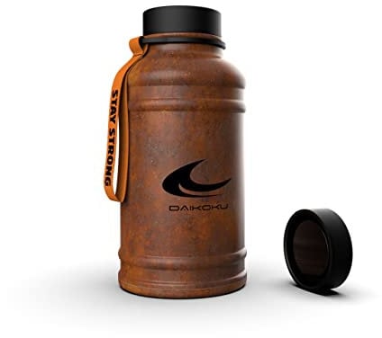 Daikoku - Botella de Agua de Acero Inoxidable 1.3L | A Prueba de Fugas | Aislamiento Térmico de Doble Pared | Perfecta para Gimnasio, Senderismo y Viajes | Naranja