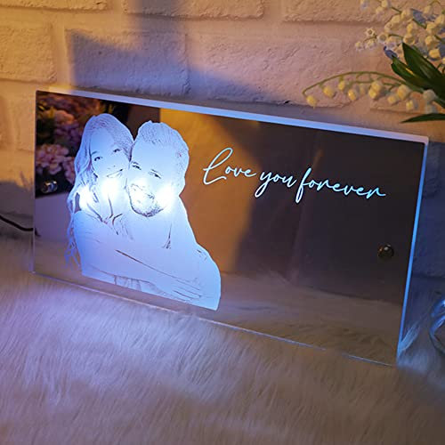 Miroir LED personnalisé pour chambre à coucher, panneau néon personnalisé avec lumières LED pour chambre, décoration murale pour anniversaire, fête de mariage, cadeaux personnalisés
