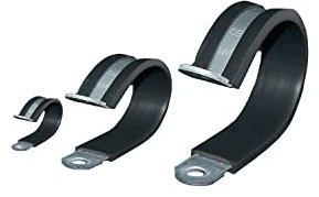 Rohrschellen gummiert RSGU Bandbreite 12mm für Rohrdurchmesser von 5mm bis 22mm (RSGU 16 /12mm)