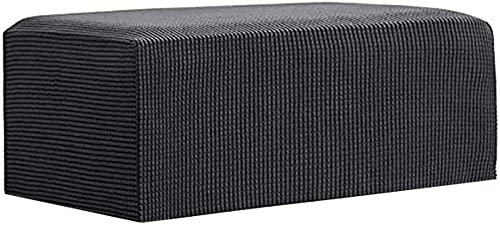 Ottomane Schonbezug Hockerbezug,Stretch Rechteckig Hocker Hussen Für FußhockerJacquard, Jacquard Bezug Ottomane Abdeckung Überzug Hocker Protector Waschbar Hockerabdeckung (Color : A1, Size : 135-15