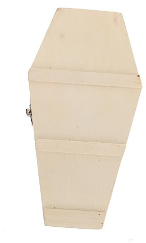 CORHAD 1stück Halloween Holzbox Hexagonal Coffin Süßigkeiten Aufbewahrung Für Partys Gruselige Dekorationen Und
