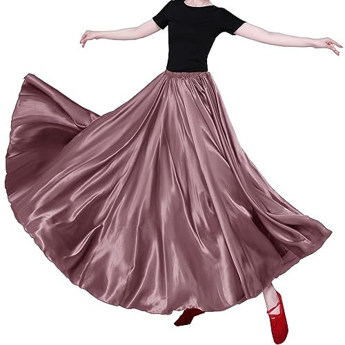 SANCAN 360 Degree Dance Skirt Jupe, Rose foncé, Taille Unique Femmes