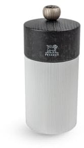 PEUGEOT - Salzmühle Line 12 cm - Klassische Mahlgradeinstellung - Aluminium und PEFC-zertifiziertes Holz - Französisches Know-how - Graphitfarben
