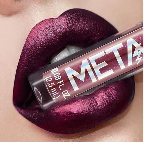 Wasserfester Lippenstift von INTEROOKIE – langanhaltende metallische Lippenfarbe und Glasur. Nicht verblassende metallische Lippenfarbe und Glasur für dauerhaften Halt (ROTWEIN)