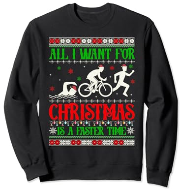 Triathlon Ugly Christmas Sweater for Triathlete Xmas Sweatshirt