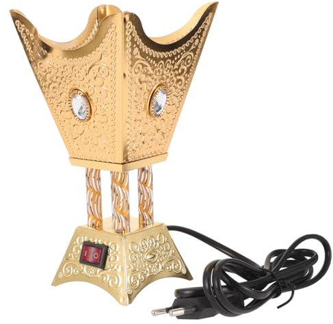 IMIKEYA Arabischer Weihrauchbrenner Incense Burner Pot Electric Incense Stove Ornament Weihrauchhalter Räucherofen antiker Weihrauchbrenner tragbar Räuchergefäß Sandelholzbrenner Stecker