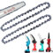 Chainsaw Chain, 6-Inch Mini Chainsaw Chain for Electric Chain Replacement - 37 Drive Links - 18 Blades,2 Pack Durable Low-Kickback Carbon Steel Chain Saw Chains