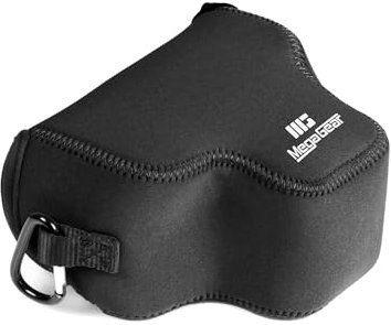 MegaGear Neoprene Camera Case for Canon EOS R100 (18-45mm)- Stylish and Protective Digital Photography Bag (Black)