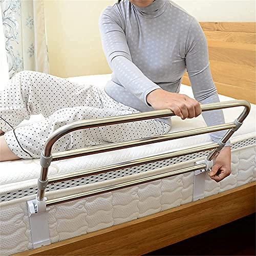 Klappbares Schutzgeländer aus Edelstahl für Kinderbetten zur Sturzprävention, großes Schutzgeländer neben dem Bett, Sicherheitshilfszaun für Betten für ältere Menschen (Größe: 60 cm)