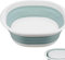 KUIZHEN Square Collapsible Washing up Bowl, 3.5L Multi-Functional Outdoor Travel Water Storage Basin, Folding Hand Wash Basin for Kitchen Sink Travel Camping Hiking and Motorhomes(Green)