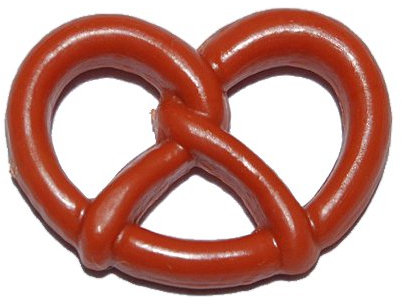 alles-meine.de GmbH 1 STK. Miniatur Brezel/Brezn - für Puppenstube Maßstab 1:12 - Brezeln Puppenhaus Puppenküche Küche Brezerl Teig Brezelbäcker