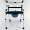 Folding Bedside Commode Chair,Foldable Shower Toilet Wheelchair with Chamber Pot,Premium Zimmer Frame with Commode Height Adjustable Armchair with Backrest,for Handicap,Seniors and Pregnant Women