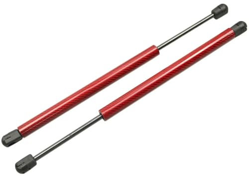 2 Stück Rot Carbonfaser Muster Gasfedern Stoßdämpfer für Golf III Cabrio/Cabriolet (1E7) 1993-1998 (OEM-1E0827550)-17,4 cm