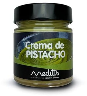 Meditts - Crema de Pistacho 15% 200 gr | Crema Natural Pistachos | Apta para Dieta Keto, Vegana y Vegetariana | Sin Conservantes | Rica en Proteínas y Fibra
