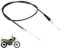 Motorcycle Throttle Cable 110CM Replacement pit bike Throttle Cable Straight Head for Pit Dirt Motor Trail Bike