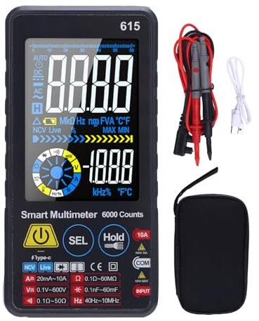 Smart Touchscreen Digital Multimeter VA -Farbgesprächsanzeige für die Reparaturwartung mit Neutralem Feuerdrahtkennung