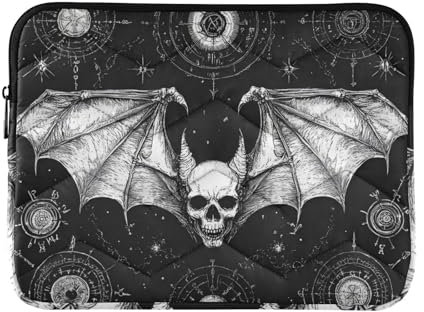 Evil Skull Black Gothic Laptop Sleeve Case 15-16 Inch Classical Computer Cases for Laptop for Work Travel
