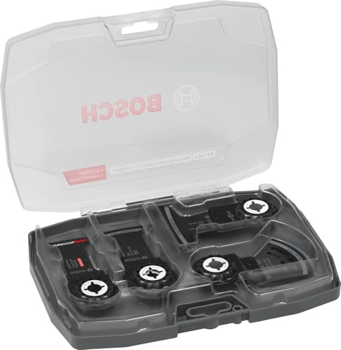 Bosch 5X Electrician and Drywall Set, 5 pcs | for Wood with nails, Fibre plastics GFK, CFK, 200 x 120 mm, Professional Accessory Multitool