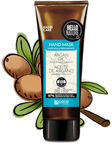 P-Beauty Naturkosmetik Handmaske mit Arganöl & Vitamin E - vegane reichhaltige Handpflege für trockene Hände - Intensive Feuchtigkeit & Regeneration - Handcreme ohne Parabene & Silikone (1x75ml)