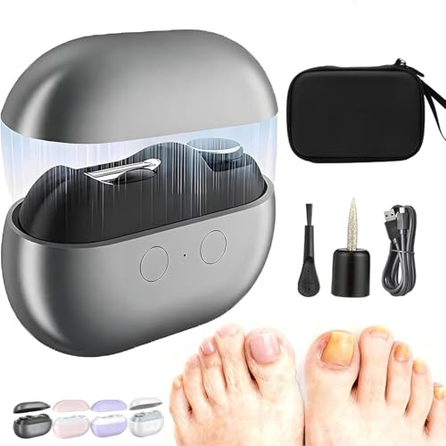 2026 Painless Electric Nail Clippers for Seniors, 8/6cm Electric Smart Toe Nail Clippers File, Thick Toenails/Extra Hard, 3 in 1 Nails Trimmer&Polishing with Light,for Limited Mobility Vision (Black)