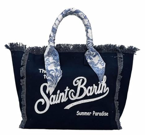 Saint Barth MC2 BORSA A SPALLA VANITY FOULARD BLU