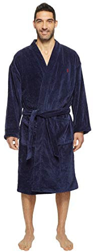 Ralph Lauren Männer Polo Kimono Velour Robe Marine S/M