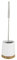 WENKO 17676100 Toilet brush Bamboo - Ceramic, 10.8 x 42 x 10.8 cm, White