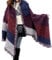 MEOKEY Schal Damen Winter Kuschelig Pashmina Schal Damen Kaschmir Langer Geschenke für Frauen Hochzeit Festlich Schultertuch Weihnachten 250 x 70 cm,Rot und Blau