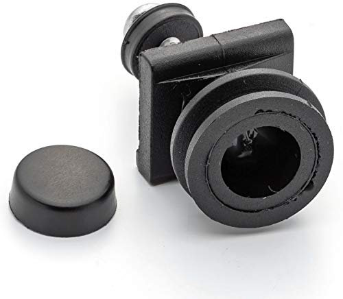 4 x Ball Joint Grooved/Circled Slot Shower Door Rollers/Wheels/Runners/19mm Wheel/Suitable for Sovereign/ L1 Black