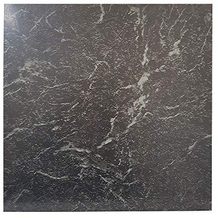 YöL Black Marble Effect Vinyl Floor Tiles Self Adhesive Kitchen Bathroom