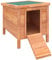 PawHut Wooden Rabbit Hutch Outdoor, Guinea Pig Hutch, Rabbit Hideaway, Cat House, Bunny Cage Small Animal House 51 x 42 x 43 cm, Natural