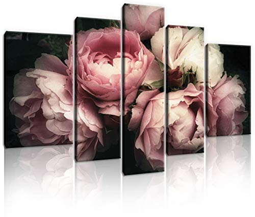 WallArena - Leinwand Bilder - Blumen Rose Rosa Blume - 170x100 cm Leinwandbilder - Bild auf leinwand - Wandbild XXL groß Wandbilder für Wohnzimmer Schlafzimmer Wohnzimmerbilder Modern