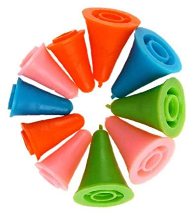 Case Cover 10pcs Stricknadel Punkt Schützer Gummi Kegel-Form-Knit Stricknadeln Cap Tipps Punkt Protectors (zufällige Farbe)
