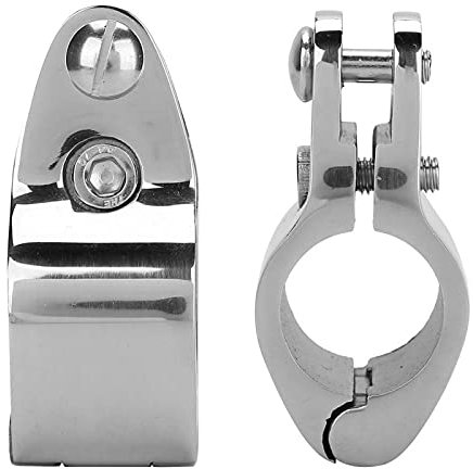 Diapositiva de Mandíbula,Bimini Top para Barco con mandíbula con bisagras, 2 Piezas de herrajes de Acero Inoxidable para Bimini Top (25 mm)