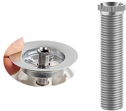 Qrity 70mm Lavabo en Céramique Boulon Prolongé Vis de Cuisine évier Panier Crépine Bouchon Vis pour Marbre Artificiel Quartz Pierre Lavabo