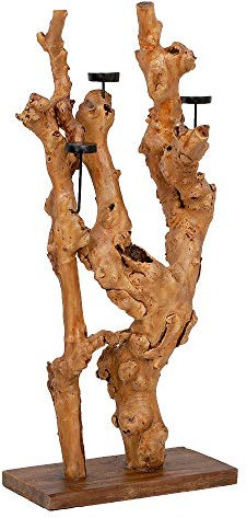 Abstrakter Kerzenhalter Bougie ca. H120cm Teakwurzel Baumwurzel Handarbeit