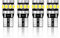 4pcs lampadine W5W t10 led canbus luce targa 6000k no error Auto Lampada 194 168 12 Leds 2835SMD 12V per luce di posizione,Interior Segnale, Cupola, Cruscotto Bianco
