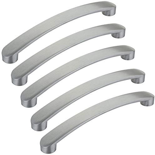 5 pièces SOTECH Poignées de meuble SW111 Distance entre trous 160 mm aspect inox Poignée d'armoire Longueur 180 mm Largeur 19 mm Hauteur 26,5 mm