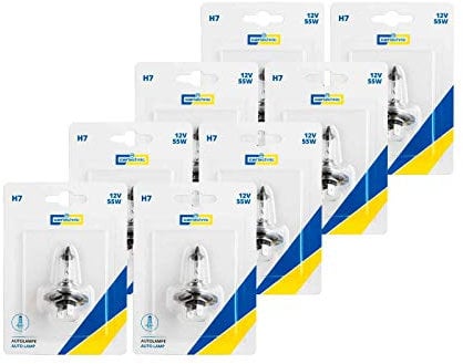 8x cartechnic H7 12V 55W PX26d Halogen Glühbirnen Lampen Scheinwerferlampen Blisterverpackung