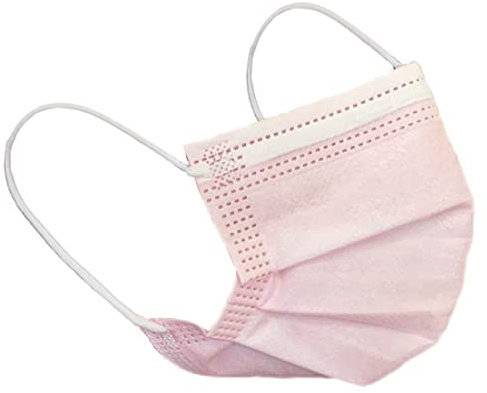 Mascherine chirurgiche da bambino - 100 mascherine da bambino confezionate in pacchetti da 10 (Rosa)
