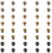 40 Pezzi Piedi Borsa,Piedini per Borse,Piedi Borchie Borchie Chiodi in Lega Piedini per Coni Piatti per Borse Coni a Fungo Punta per Rivetti 10mmx5mm per Fabbricazione Borse (4 Colori)