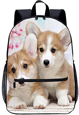 TXZSTGB Mode Schultasche Hund Freizeitrucksack Kinderrucksack leichte Kindergarten Schultasche （45x30x15cm） 3D gedruckter Rucksack
