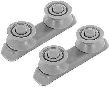 2 x DL-pro Korbrollenhalter mit Rädchen Spülmaschine für Candy Hoover 49017784 Gorenje 244489 Halter mit Rollen Gorenje 244489 für obere Geschirrkorb Geschirrspüler Geschirrspülmaschine