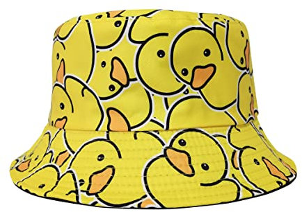 Enodtter Fischerhut für Damen, Mädchen, Herren, Ente (Gelb), Einheitsgröße