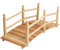 TecTake 404379 Pont en Bois pour Jardin, 137 x 58 x 58 cm, Meuble extérieur de terrasse pour bassins, Pont décoratif pour ruisseau