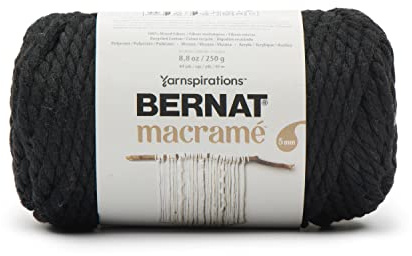 Bernat Macrame Yarn - Black