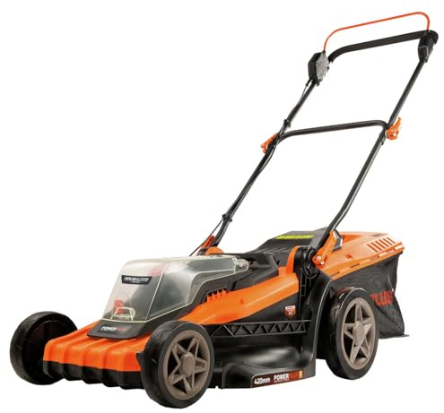 POWER plus Dual Power Akku-Rasenmäher POWDPG75610-40 V, 420 mm Ø Rasenmäher, ohne Batterie und Ladegerät, mit Grasaufnahme und Heckauswurf