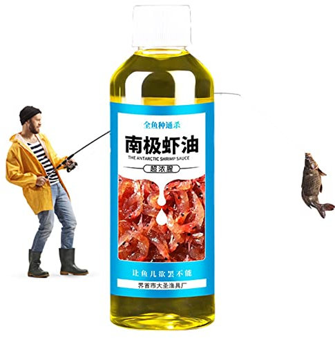 AOCATE Garnelenköderduft,Antarktisches Garnelenöl | 60ml Shrimp Sauce Auf Köder, Jigs, Wobbler, Spinnerbaits, Topwater auftragen
