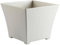 Acan Tradineur - Pot de fleurs carré en plastique en rotin - Fabriqué en Espagne - Idéal pour plantes, maison, jardin et terrasses - 30 cm - Blanc ivoire